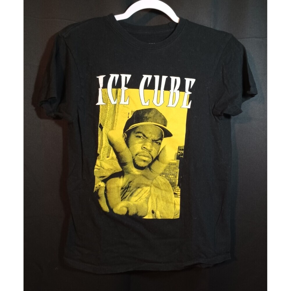 Ice Cube Graphic Tee Unisex Small Black Hip Hop T-Shirt Crew Neck Pullover